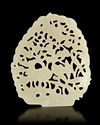 A WHITE JADE OPENWORK PENDANT, CHINA, MING DYNASTY (1368-1644)