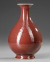 A CHINESE COPPER-RED GLAZED PEAR-SHAPED VASE, 19TH CENTURY