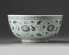 A Chinese blue and white 'scrolling lotus' bowl
