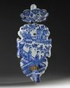 A rare Chinese blue and white wall sconce
