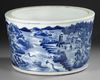 CHINESE BLUE AND WHITE BASIN, 19TH/20TH CENTURY