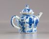 A SMALL CHINESE BLUE AND WHITE TEAPOT