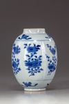 A Chinese blue and white lobbed jar
