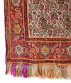 AN EXCEPTIONAL VERY FINE SILK SEVEN COLORS SENE RUG,19TH CENTURY