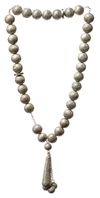 LARGE OTTOMAN SILVER PRAYER BEADS, LATE 19TH CENTURY