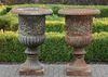 A PAIR CAST IRON VASES, 20TH CENTURY