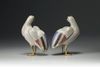 A Pair of Cloisonne Enamel Birds