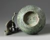 A large Chinese bronze hinged ewer and cover