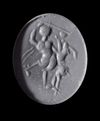 TWO ROMAN INTAGLIOS AND A LATER CAST GLASS IMPRESSION, 2ND CENTURY AD AND 19TH CENTURY AD