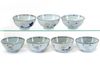 SEVEN CHINESE NANKING CARGO BOWLS, 1752