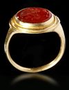 A ROMAN CARNELIAN INTAGLIO WITH GOLD RING, CIRCA 2ND-3RD CENTURY A.D.