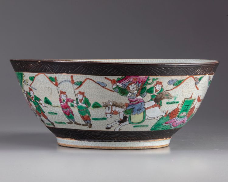 A large Chinese famille rose bowl