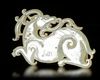 A GREYISH-GREEN JADE DEE PENDANT, CHINA, ZHOU DYNASTY