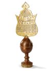 AN OPENWORK  GILT BRONZE  BANNER STAFF HEAD (ALAM) OTTOMAN, TURKEY, 15TH-16TH CENTURY