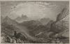 Two prints: The Twelve Spies in the Mount SinaI. and Moses leads the People out of Egypt (Sinai)