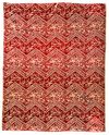 AN OTTOMAN RED-GROUND CALLIGRAPHIC SILK LAMPAS PANEL, TURKEY, 20TH CENTURY