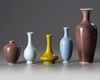 A group of five Chinese monochrome vases