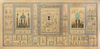 AN ISLAMIC PAINTING ON PAPER DEPICTING DIFFERENT MOSQUES, 19TH-20TH CENTURY