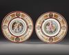 A PAIR OF GERMAN PORCELAIN PLATES, LATE 19TH CENTURY