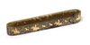 A GILT QAJAR BRONZE PEN CASE OR QALAMDAN, 19TH CENTURY
