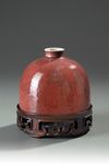 A Chinese peach bloom-glazed beehive water pot