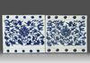 A  PAIR OF CHINESE BLUE AND WHITE TILES, 19TH-20TH CENTURY