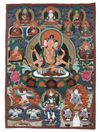 A THANGKA OF A MULTI-ARMED BODHISATTVA, TIBET, 20TH CENTURY