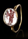 TWO ROMAN GOLD RINGS WITH INTAGLIOS, CIRCA 2ND-3RD CENTURY A.D.