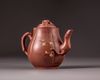A Chinese yixing melon-form ‘prunus’ teapot and cover