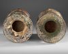 A PAIR OF LARGE  KHORASAN BRONZE VASES, PERSIA, 12TH CENTURY