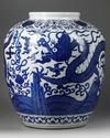 A LARGE BLUE AND WHITE 'DRAGON' JAR, MING-STYLE, 19TH-20TH CENTURY
