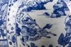 A massive blue and white jar