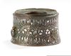 A BRONZE INSCRIBED SILVER-INLAY INKWELL BODY, KHORASAN,  12TH-13TH CENTURY