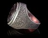 AN AGATE SILVER RING