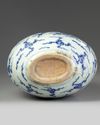 A large Chinese blue and white 'dragon' moon flask