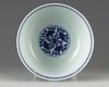 A Chinese blue and white 'dragon' bowl