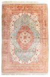 A FINE HEREKE SILK CARPET, TURKEY, 1980