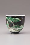 Two famille noir cups