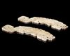 A PAIR OF WHITE LARGE JADE TIGERS, CHINA, SPRING AND AUTUMN PERIOD (770–476 BC)