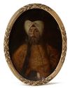 AN OTTOMAN OVAL-SHAPED PORTRAIT OF A PASHA, 19TH CENTURY
