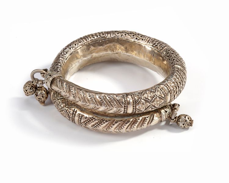 A SILVER BRACELET, EGYPT, 19TH CENTURY