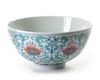A CHINESE DOUCAI 'FLOWER SCROLL' BOWL, CHINA, QING DYNASTY (1644-1911)