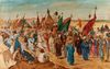 AN OTTOMAN PAINTING OF HAJJ CARAVAN, 20TH CENTURY