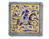 FIVE CUERDA SECA POTTERY TILES, PERSIA ZAND DYNASTY, 18TH CENTURY