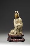 A soapstone figure of Guanyin