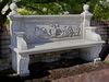 A CARVED LIMESTONE GARDEN BENCH, LATE 20TH CENTURY