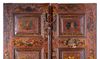 A PAIR OF PERSIAN LACQUERED PANELLED DOORS, QAJAR, 19TH CENTURY
