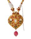 A GEM-SET AND ENAMELED GOLD PENDANT, INDIA, CIRCA 19TH CENTURY