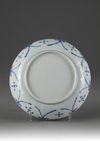 A blue and white dish