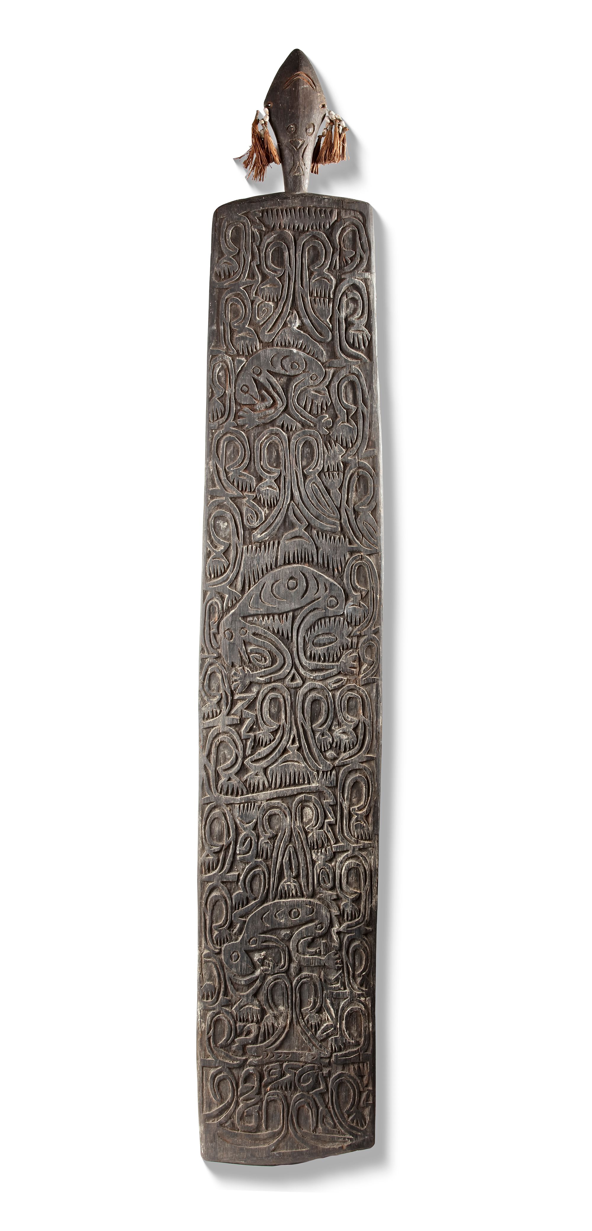 Asmat panel with typical designs collected by Jac Hoogerbrugge.